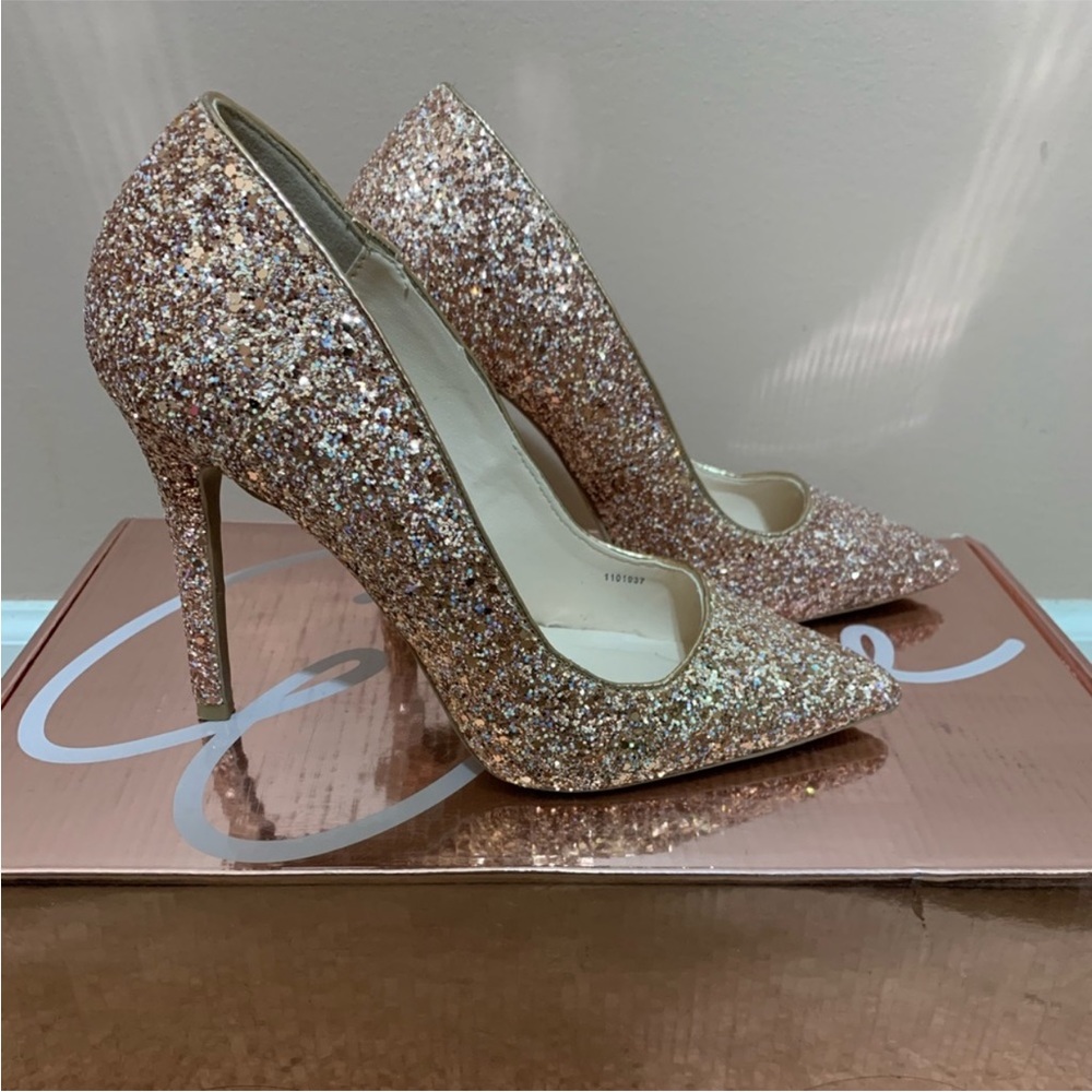 Glitz & Glam Rose Gold heels